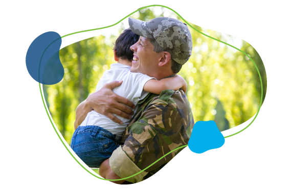 military dad and son